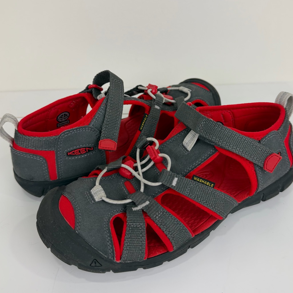 Keen Cnx Gray Red Sport Sandals Comfort Core Adjustable Women’s 5